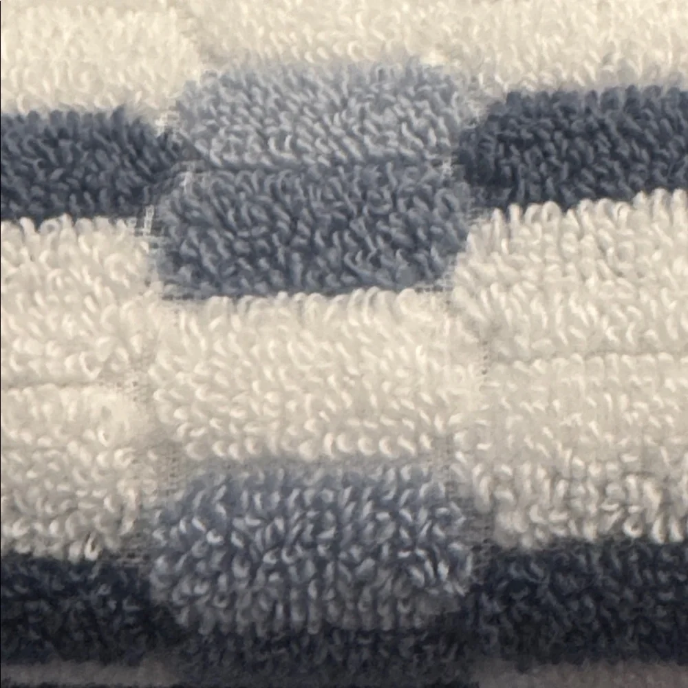 2pc CARO HOME 100% Cotton Mosaic Bath Towel Set - Denim